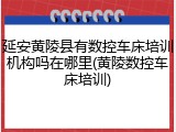 延安黄陵县有数控车床培训机构吗在哪里(黄陵数控车床培训)