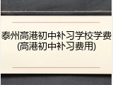 泰州高港初中补习学校学费(高港初中补习费用)
