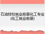 石油技校就业前景化工专业(化工就业前景)