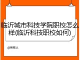 临沂城市科技学院职校怎么样(临沂科技职校如何)
