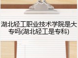 湖北轻工职业技术学院是大专吗(湖北轻工是专科)