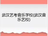 武汉艺考音乐学校(武汉音乐艺校)