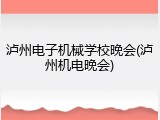 泸州电子机械学校晚会(泸州机电晚会)