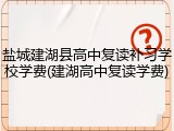 盐城建湖县高中复读补习学校学费(建湖高中复读学费)