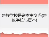 贵族学校是资本主义吗(贵族学校与资本)