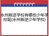 永州叛逆学校有哪些少年学校呢(永州叛逆少年学校)