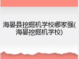 海晏县挖掘机学校哪家强(海晏挖掘机学校)