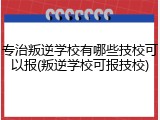 专治叛逆学校有哪些技校可以报(叛逆学校可报技校)