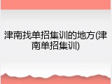 津南找单招集训的地方(津南单招集训)