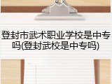 登封市武术职业学校是中专吗(登封武校是中专吗)