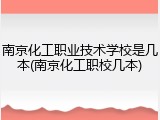 南京化工职业技术学校是几本(南京化工职校几本)