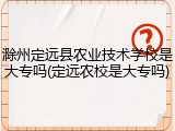 滁州定远县农业技术学校是大专吗(定远农校是大专吗)