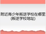 附近青少年叛逆学校在哪里(叛逆学校地址)
