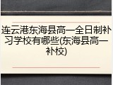 连云港东海县高一全日制补习学校有哪些(东海县高一补校)