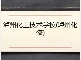 泸州化工技术学校(泸州化校)