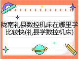 陇南礼县数控机床在哪里学比较快(礼县学数控机床)