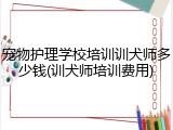 宠物护理学校培训训犬师多少钱(训犬师培训费用)
