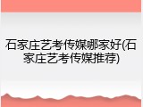 石家庄艺考传媒哪家好(石家庄艺考传媒推荐)