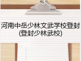 河南中岳少林文武学校登封(登封少林武校)