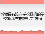 忻城县有没有学挖掘机的学校(忻城有挖掘机学校吗)