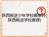 陕西叛逆少年学校哪家好(陕西叛逆学校推荐)