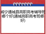 咸宁通城县高职高考辅导班哪个好(通城高职高考班哪好)