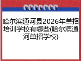 哈尔滨通河县2026年单招培训学校有哪些(哈尔滨通河单招学校)