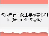 陕西省石油化工学校寒假时间(陕西石化校寒假)