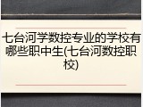 七台河学数控专业的学校有哪些职中生(七台河数控职校)