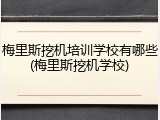 梅里斯挖机培训学校有哪些(梅里斯挖机学校)