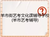 羊市街艺考文化课辅导学校(羊市艺考辅导)