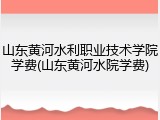 山东黄河水利职业技术学院学费(山东黄河水院学费)