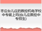 枣庄台儿庄的数控机电学校中专能上吗(台儿庄数控中专招生)