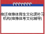 宿迁宿豫体育生文化课补习机构(宿豫体考文化辅导)