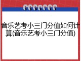 音乐艺考小三门分值如何计算(音乐艺考小三门分值)