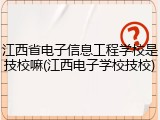 江西省电子信息工程学校是技校嘛(江西电子学校技校)
