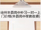 徐州丰县高中补习一对一上门价格(丰县高中家教收费)
