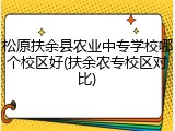 松原扶余县农业中专学校哪个校区好(扶余农专校区对比)