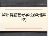 泸州舞蹈艺考学校(泸州舞校)