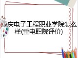 重庆电子工程职业学院怎么样(重电职院评价)