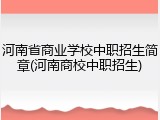 河南省商业学校中职招生简章(河南商校中职招生)