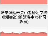 哈尔滨延寿县中考补习学校收费(哈尔滨延寿中考补习收费)
