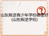山东叛逆青少年学校哪里好(山东叛逆学校)