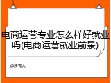 电商运营专业怎么样好就业吗(电商运营就业前景)