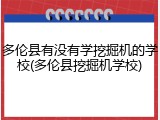 多伦县有没有学挖掘机的学校(多伦县挖掘机学校)