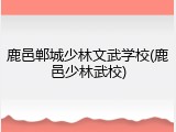 鹿邑郸城少林文武学校(鹿邑少林武校)
