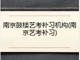 南京鼓楼艺考补习机构(南京艺考补习)