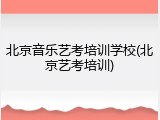 北京音乐艺考培训学校(北京艺考培训)