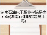 湖南石油化工职业学院是高中吗(湖南石化职院是高中吗)