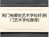 荆门有哪些艺术学校好(荆门艺术学校推荐)